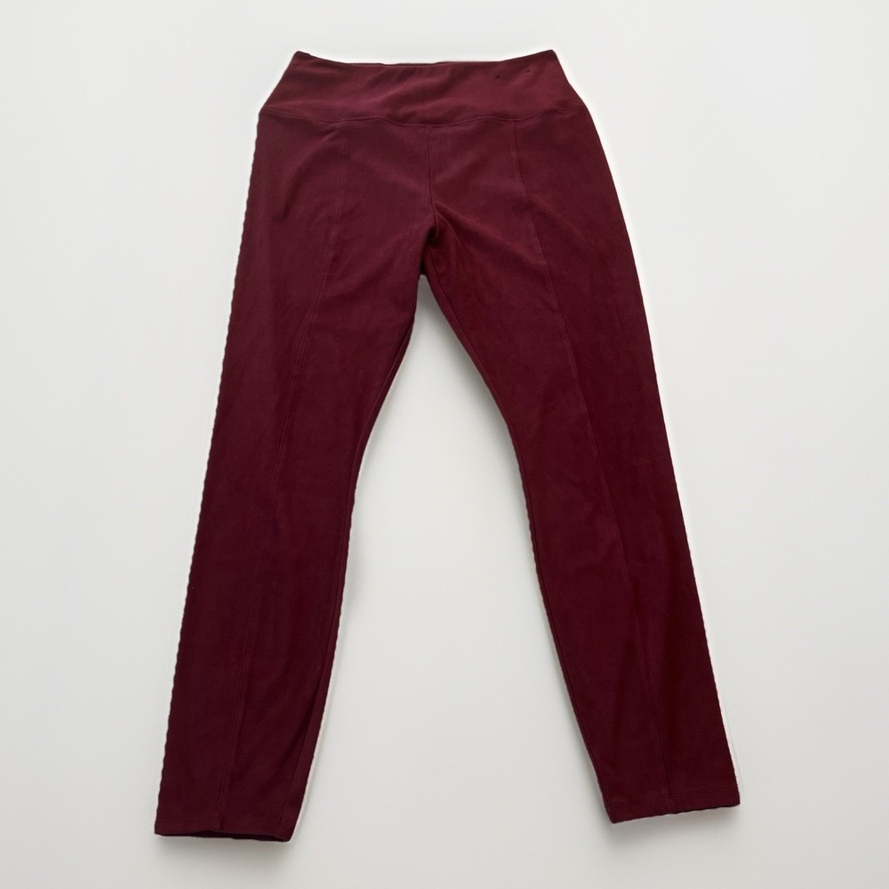4/$25 SALE! Simply Vera Wang Burgundy Suede Leggings‎ Women's M Stretch Pull On